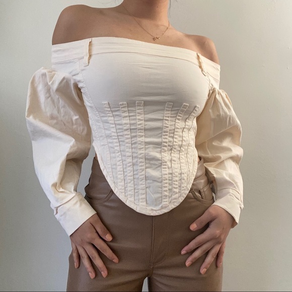 off the shoulder corset top